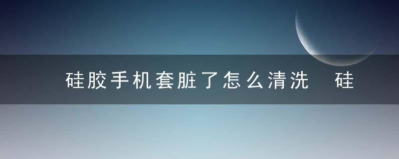 硅胶手机套脏了怎么清洗 硅胶手机套脏了如何清洗